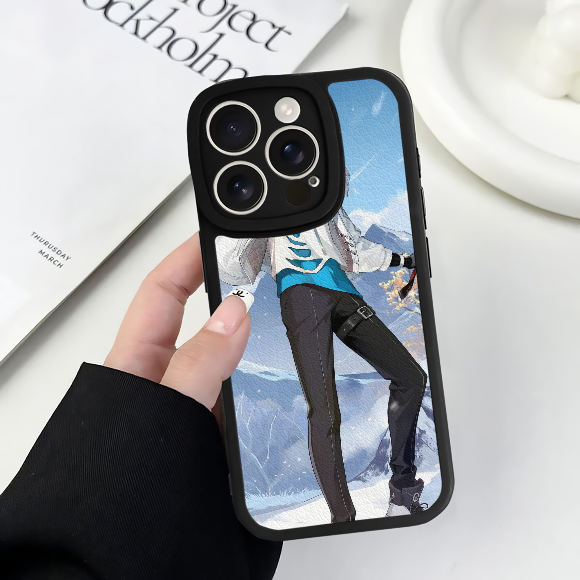 げんし神 genshin 【iPhone 16シリーズ対応】シリコンスマホケース（レザー調） 材質：シリコン